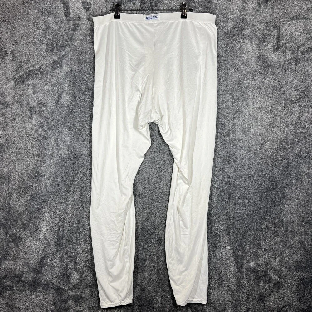 Patagonia Thermal Pants Mens XL White Capilene Lightweight Long Johns Base Layer
